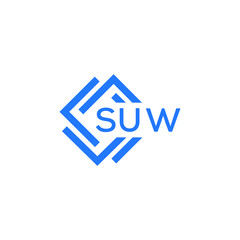SUW technology letter logo design on white  background. SUW creative initials technology letter logo concept. SUW technology letter design.