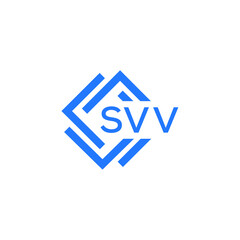 SVV technology letter logo design on white  background. SVV creative initials technology letter logo concept. SVV technology letter design.