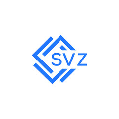 SVZ technology letter logo design on white  background. SVZ creative initials technology letter logo concept. SVZ technology letter design.