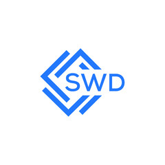 SWD technology letter logo design on white  background. SWD creative initials technology letter logo concept. SWD technology letter design.