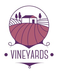 Vine yards, farm with field viticulture and winery