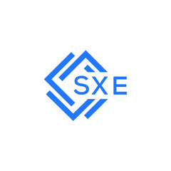 SXE technology letter logo design on white  background. SXE creative initials technology letter logo concept. SXE technology letter design.