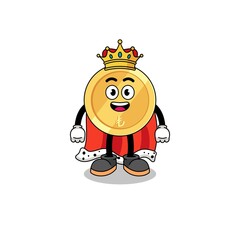Mascot Illustration of turkish lira king