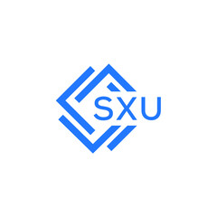 SXU technology letter logo design on white  background. SXU creative initials technology letter logo concept. SXU technology letter design.