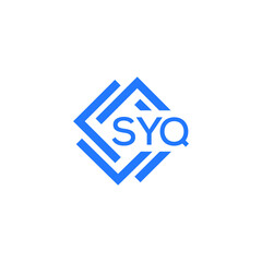 SYQ technology letter logo design on white  background. SYQ creative initials technology letter logo concept. SYQ technology letter design.
