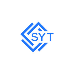 SYT technology letter logo design on white   background. SYT creative initials technology letter logo concept. SYT technology letter design.