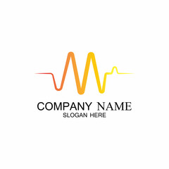 Pulse line ilustration vector template