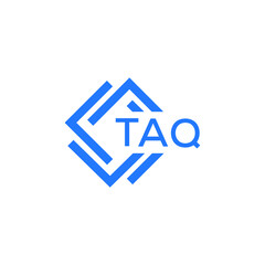 Obraz premium TAQ technology letter logo design on white background. TAQ creative initials technology letter logo concept. TAQ technology letter design.