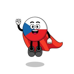 czech republic cartoon with flying superhero