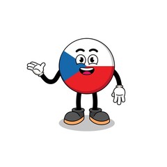 czech republic cartoon with welcome pose