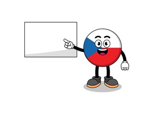 Fototapeta premium czech republic illustration doing a presentation