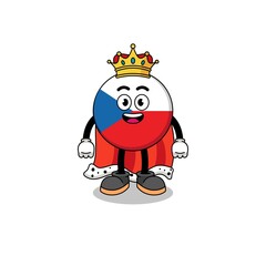 Mascot Illustration of czech republic king
