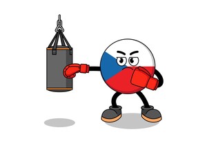 Illustration of czech republic boxer