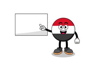 yemen flag illustration doing a presentation