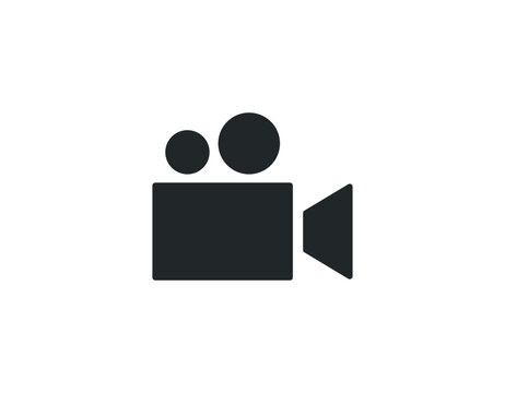 Video camera icon for graphic design projects
