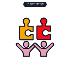 Obraz premium collaboration icon symbol template for graphic and web design collection logo vector illustration
