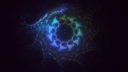 3D rendering abstract round light background