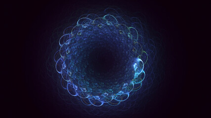 3D rendering abstract round light background