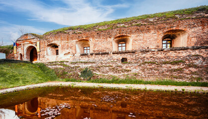 Oradea, Romania with Fortress also known as Nagyvarad and in the backround Catedrala Episcopala...