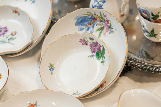 vintage dining set tableware Porcelain Meissen Keramik
