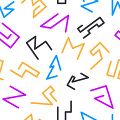 Contemporary hipster business template with memphis