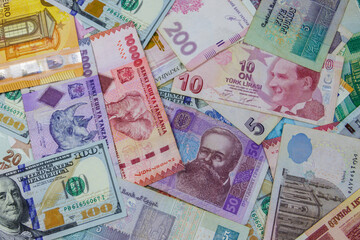 Business background of currencies from different countries