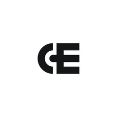 CE or ec logo design vector templates  - obrazy, fototapety, plakaty