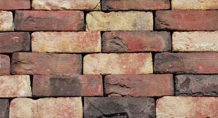 Clinker bricks wall. Brick wall textured background.
