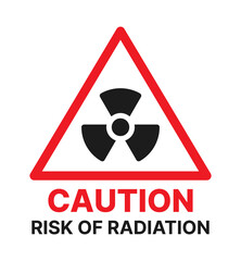 Caution Risk Of Radiation vector illustration.