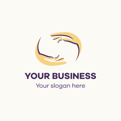 Hand care business premium logo template