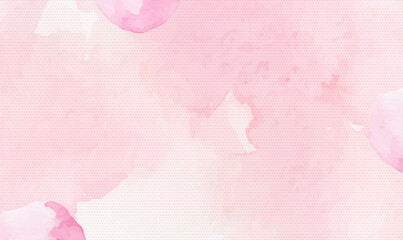 Abstract rose blush liquid watercolor background with dots and stains. Blush pink watercolor fluid painting vector design card. Petal or veil texture. Design template for wedding invitation. Vector