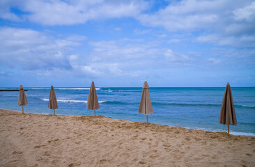 Umbrellas on Waikiki Beach
