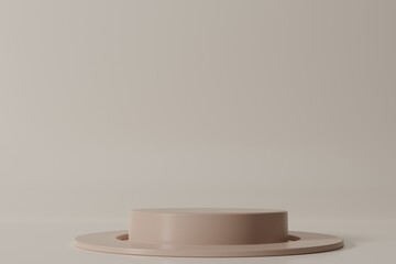 3d rendered empty product display