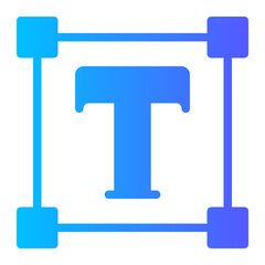typography gradient icon