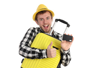 Concept of people, young man isolated on white background