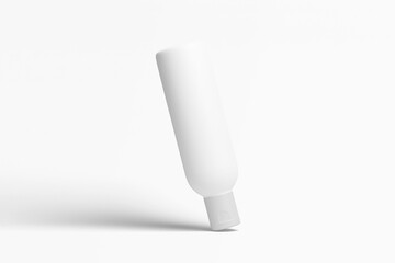 Blank white cosmetic skincare makeup containers. 3D Render