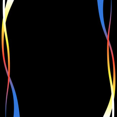 抽象的なグラデーションライン　正方形　ブラック