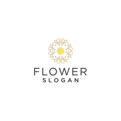 Natural flower logo icon design vector 