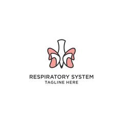 Respiratory system logo icon design vector 