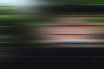 Horizontal blurred green stripes. Beautiful abstract background for design.