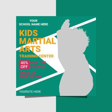 Kids Martial Arts Training Center Flyer Template Design