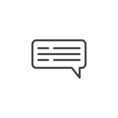 Chat message line icon