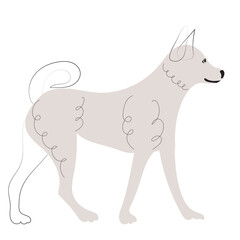 doodle dog, cartoon cute dog, isolated
