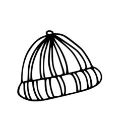 winter clothes elements: warm hats