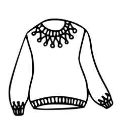 winter clothes elements: sweater