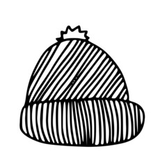 winter clothes elements: warm hats