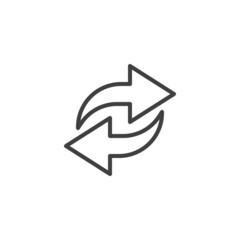 Synchronize arrows line icon