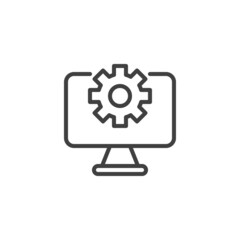 Computer setting line icon