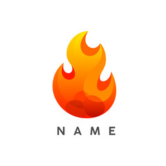 Fire logo vector design template