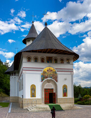 Fototapeta na wymiar Landscape with Pangarati Monastery - Romania